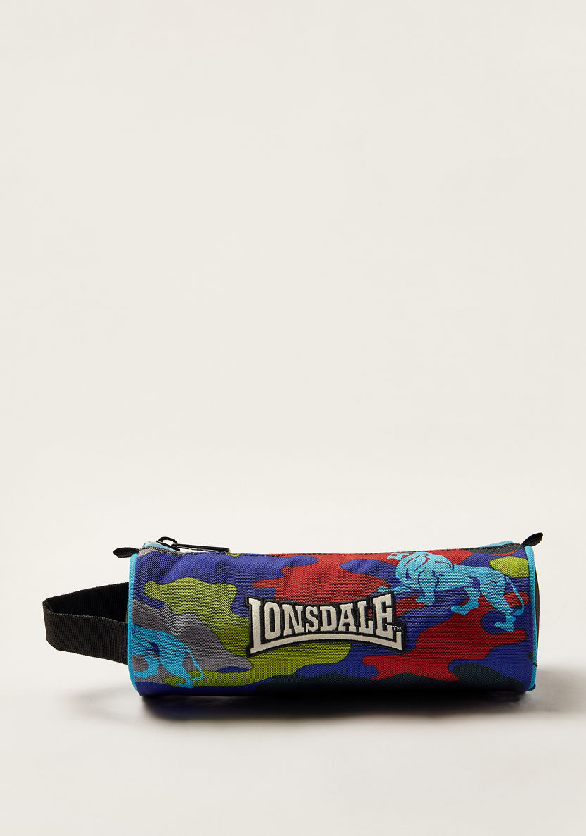 Lonsdale Printed Pencil Pouch with Zip Closure-Pencil Cases-image-0
