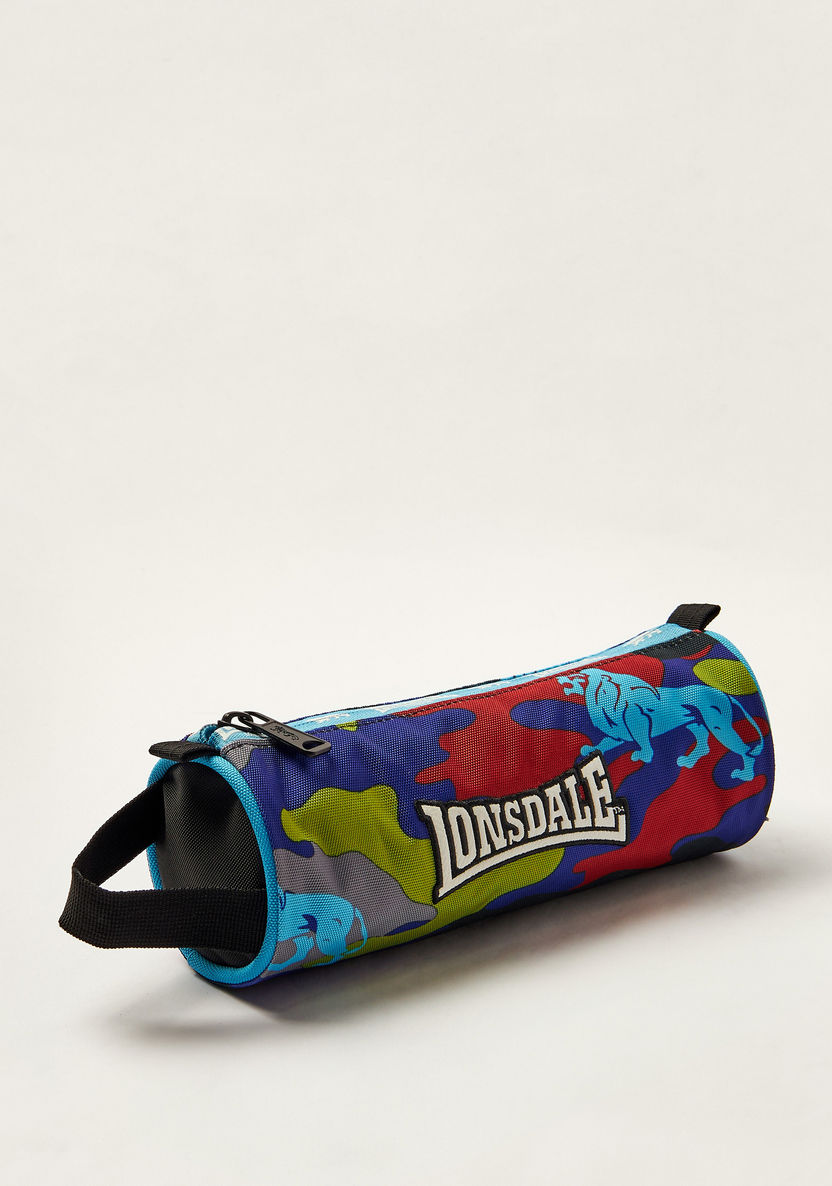 Lonsdale Printed Pencil Pouch with Zip Closure-Pencil Cases-image-1