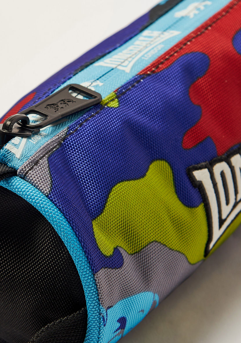 Lonsdale Printed Pencil Pouch with Zip Closure-Pencil Cases-image-2