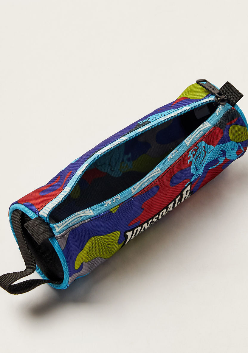 Lonsdale Printed Pencil Pouch with Zip Closure-Pencil Cases-image-3