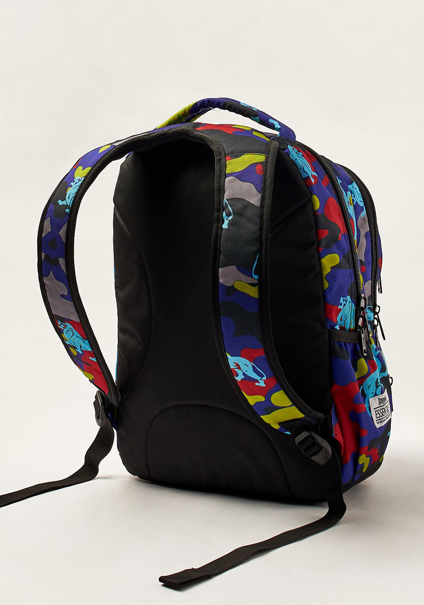 Lonsdale Printed Backpack with Zip Closure - 18 inches-Backpacks-image-3