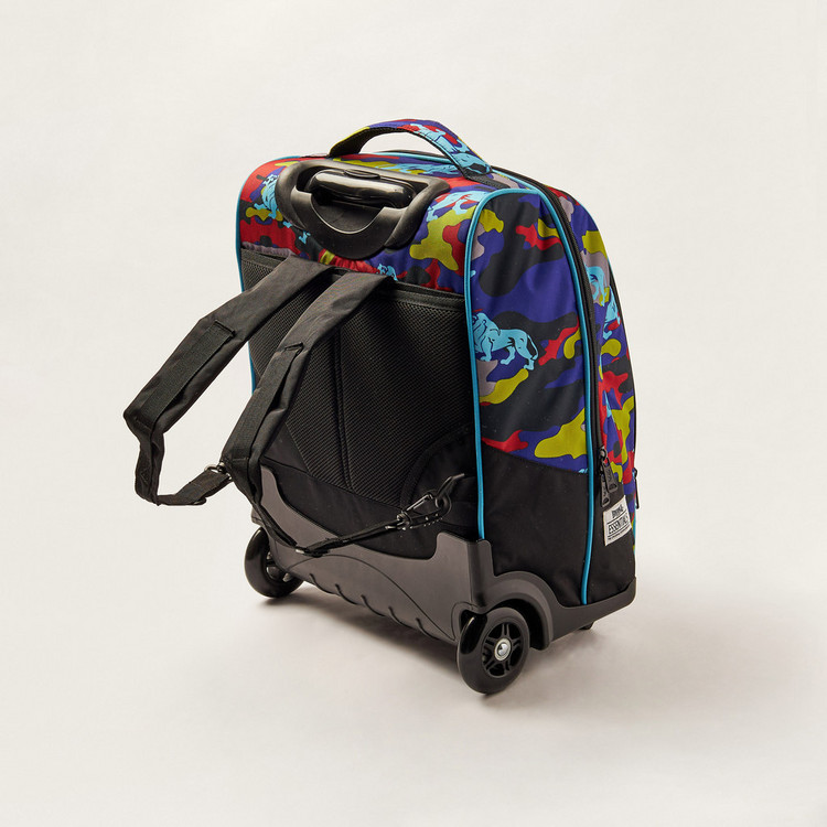 Lonsdale Printed Trolley Backpack with Zip Closure