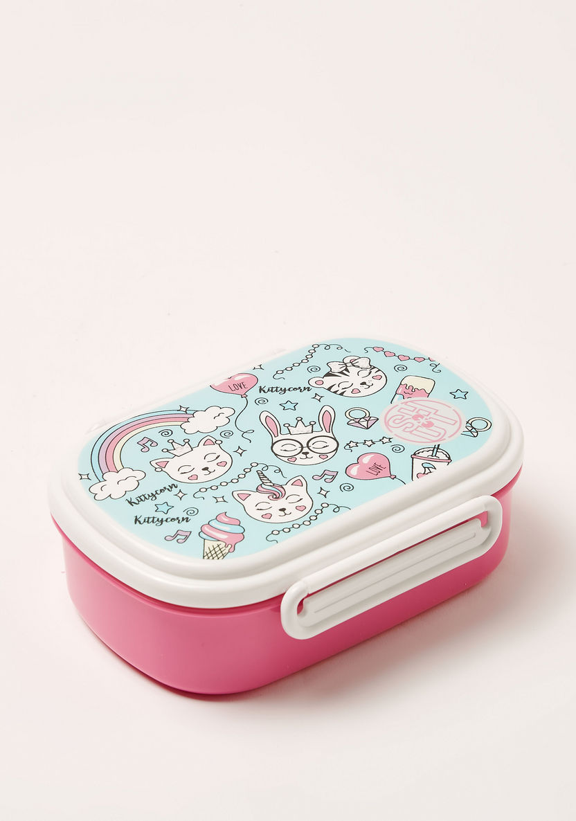 SHOUT Printed Lunch Box with Clip Lock Lid and Divider-Lunch Boxes-image-0