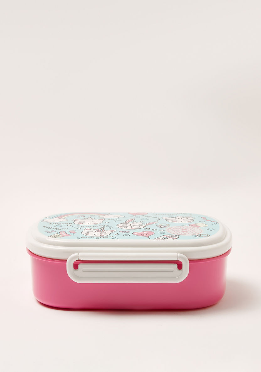 SHOUT Printed Lunch Box with Clip Lock Lid and Divider-Lunch Boxes-image-1