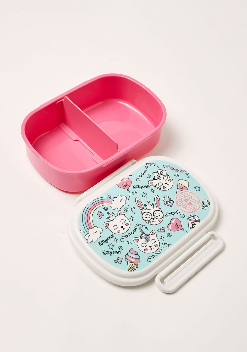SHOUT Printed Lunch Box with Clip Lock Lid and Divider-Lunch Boxes-image-2