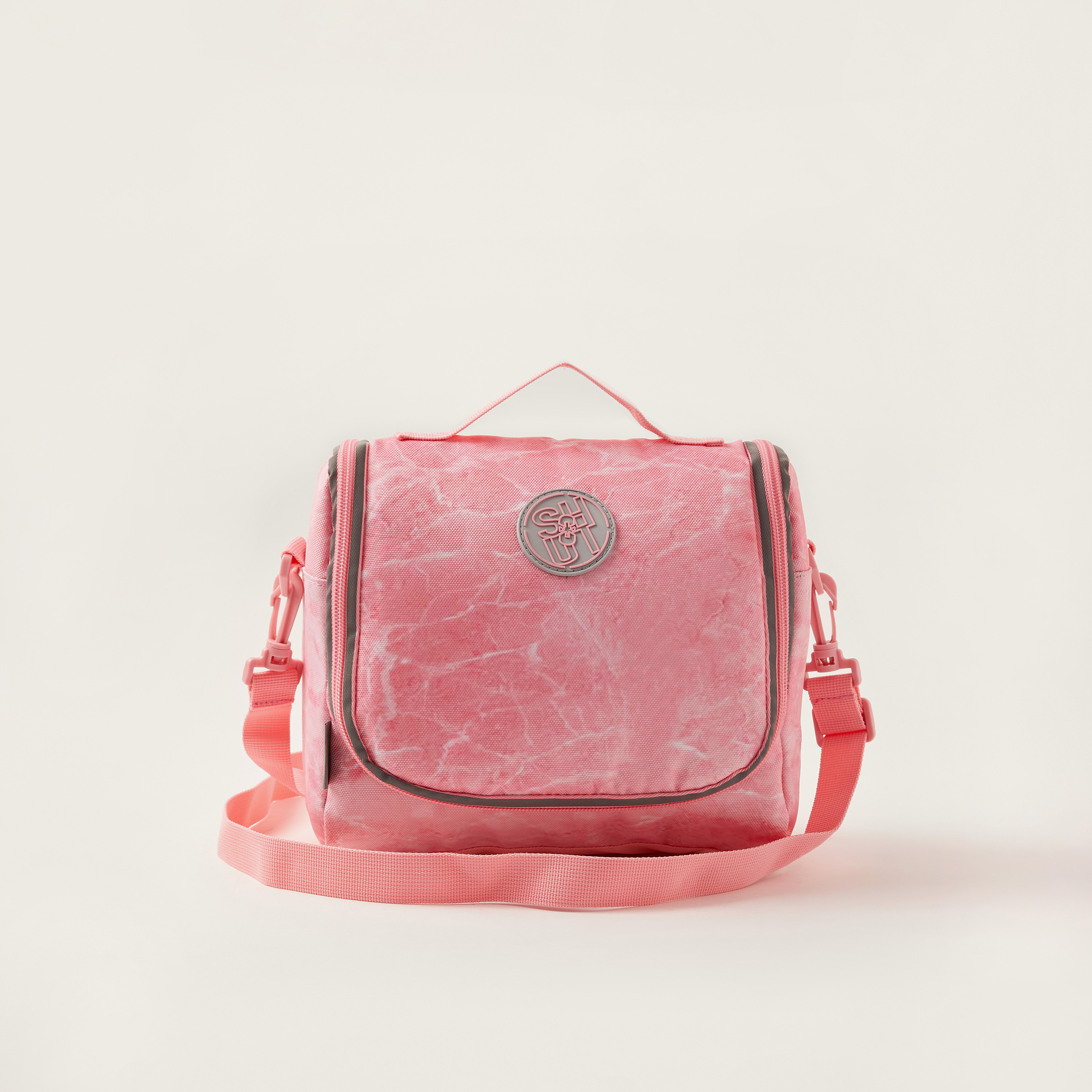 SHOUT Marble Print Lunch Bag with Shoulder Strap-school-lunchessentials-lunchbags-image-1