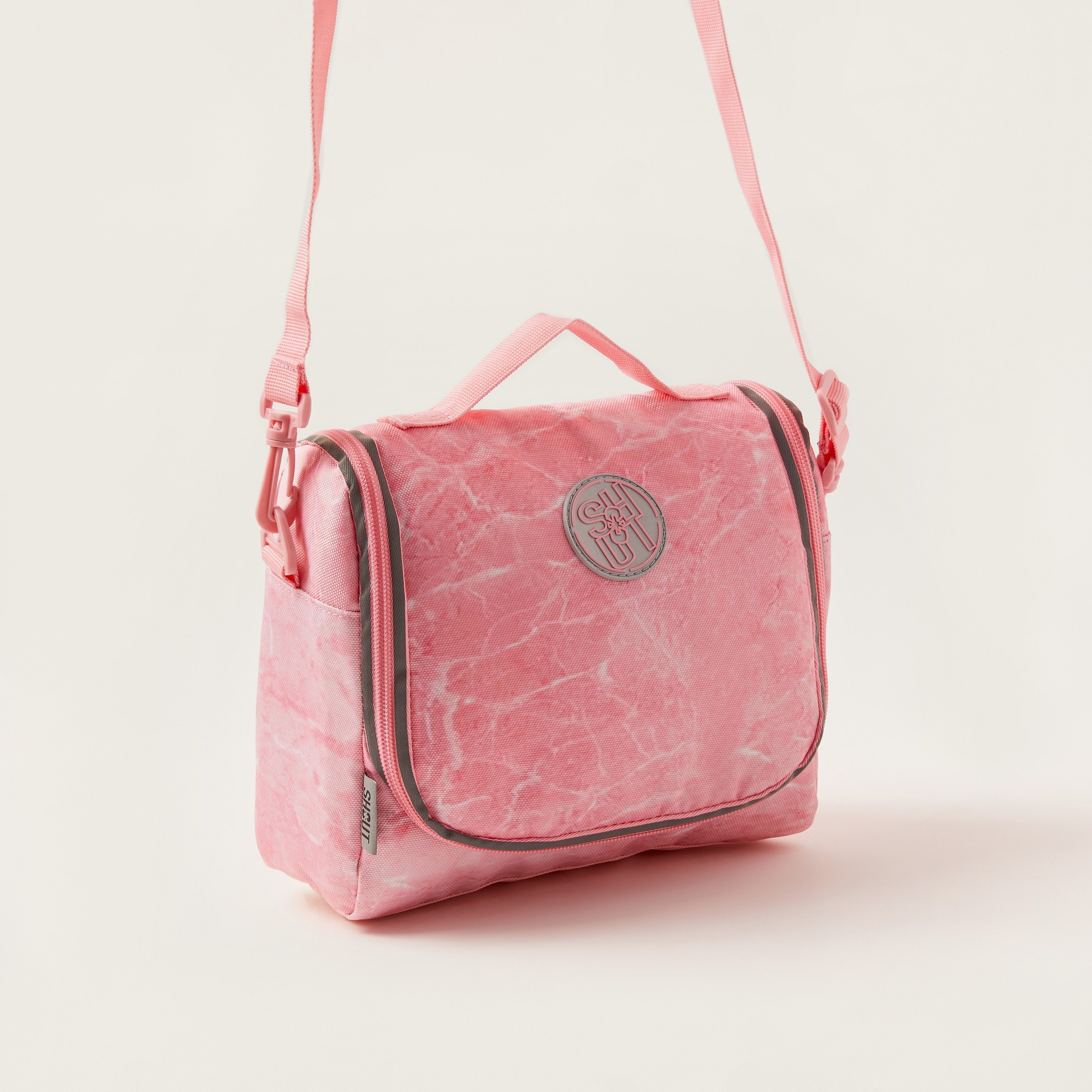 SHOUT Marble Print Lunch Bag with Shoulder Strap-school-lunchessentials-lunchbags-image-2