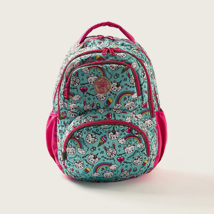 SHOUT Printed Backpack with Adjustable Shoulder Straps - 18 inches