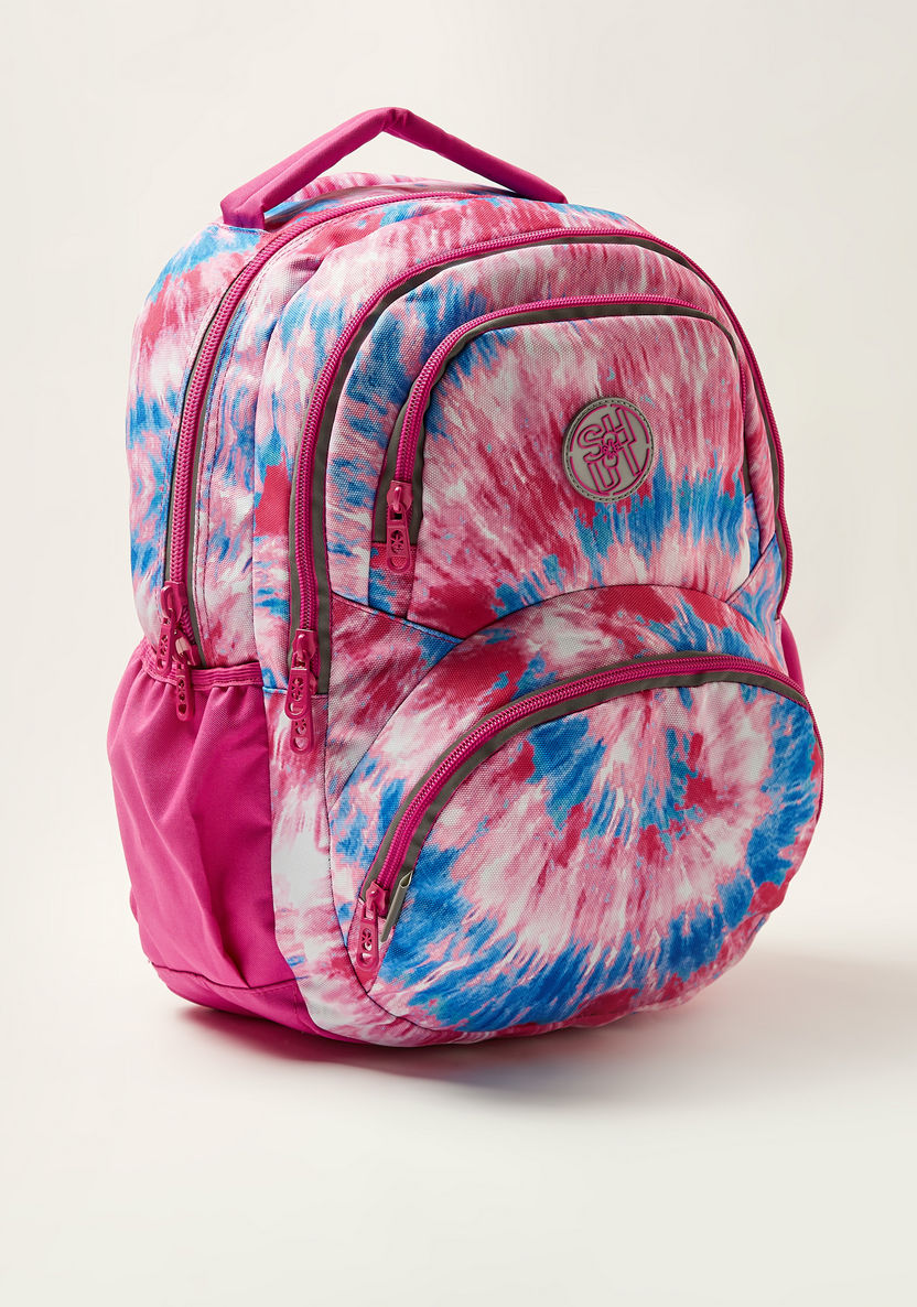 SHOUT Printed Backpack with Adjustable Shoulder Straps and Zip Closure - 18 inches-Backpacks-image-1