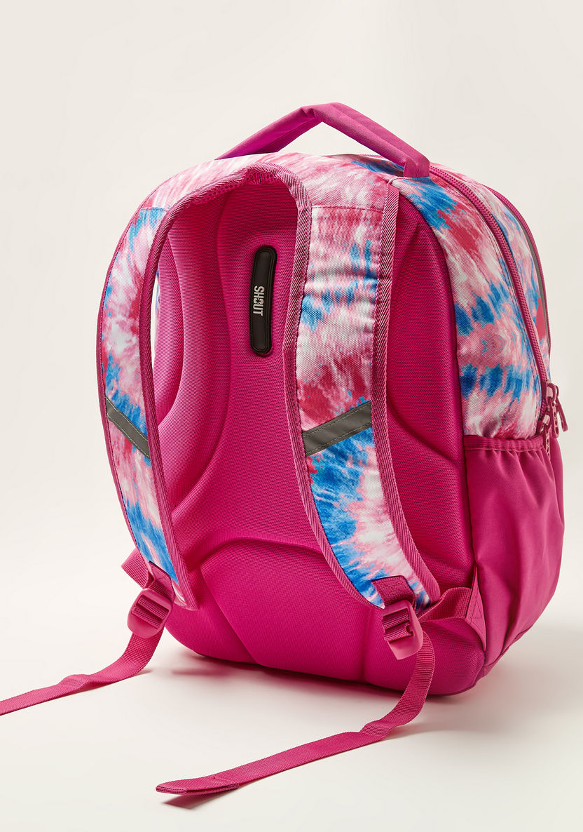 SHOUT Printed Backpack with Adjustable Shoulder Straps and Zip Closure - 18 inches-Backpacks-image-3