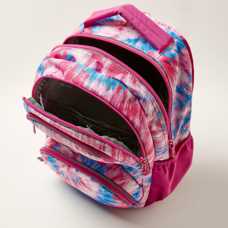 SHOUT Printed Backpack with Adjustable Shoulder Straps and Zip Closure - 18 inches