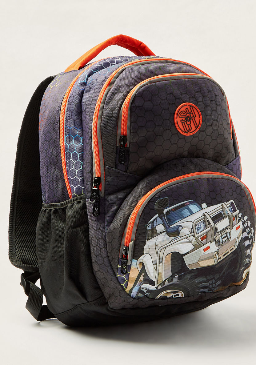 Shout Printed Backpack with Adjustable Shoulder Straps - 18 inches-Backpacks-image-1