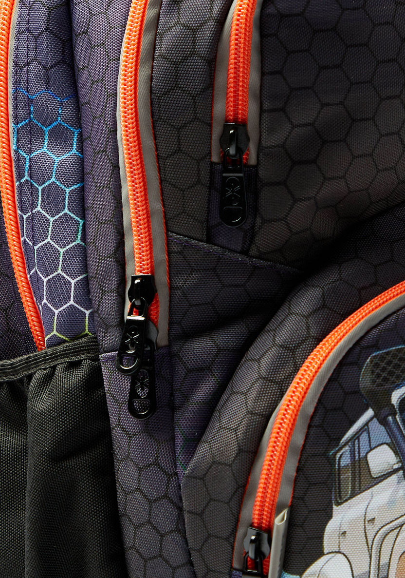 Shout Printed Backpack with Adjustable Shoulder Straps - 18 inches-Backpacks-image-2
