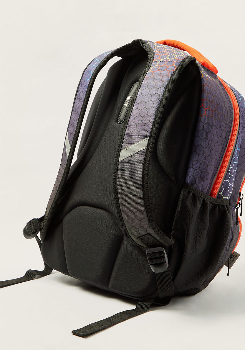 Shout Printed Backpack with Adjustable Shoulder Straps - 18 inches-Backpacks-image-3
