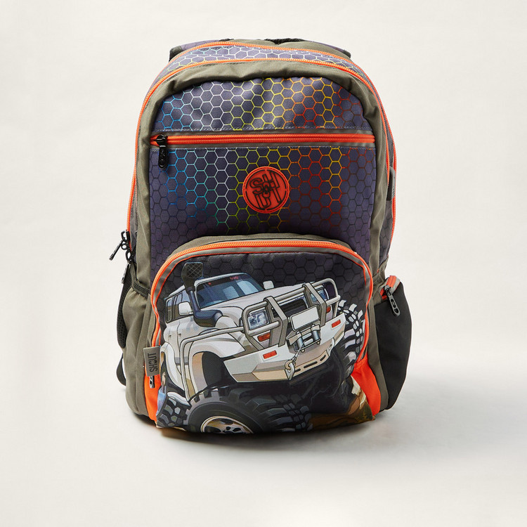 Shout Printed Backpack with Adjustable Shoulder Straps - 18 inches