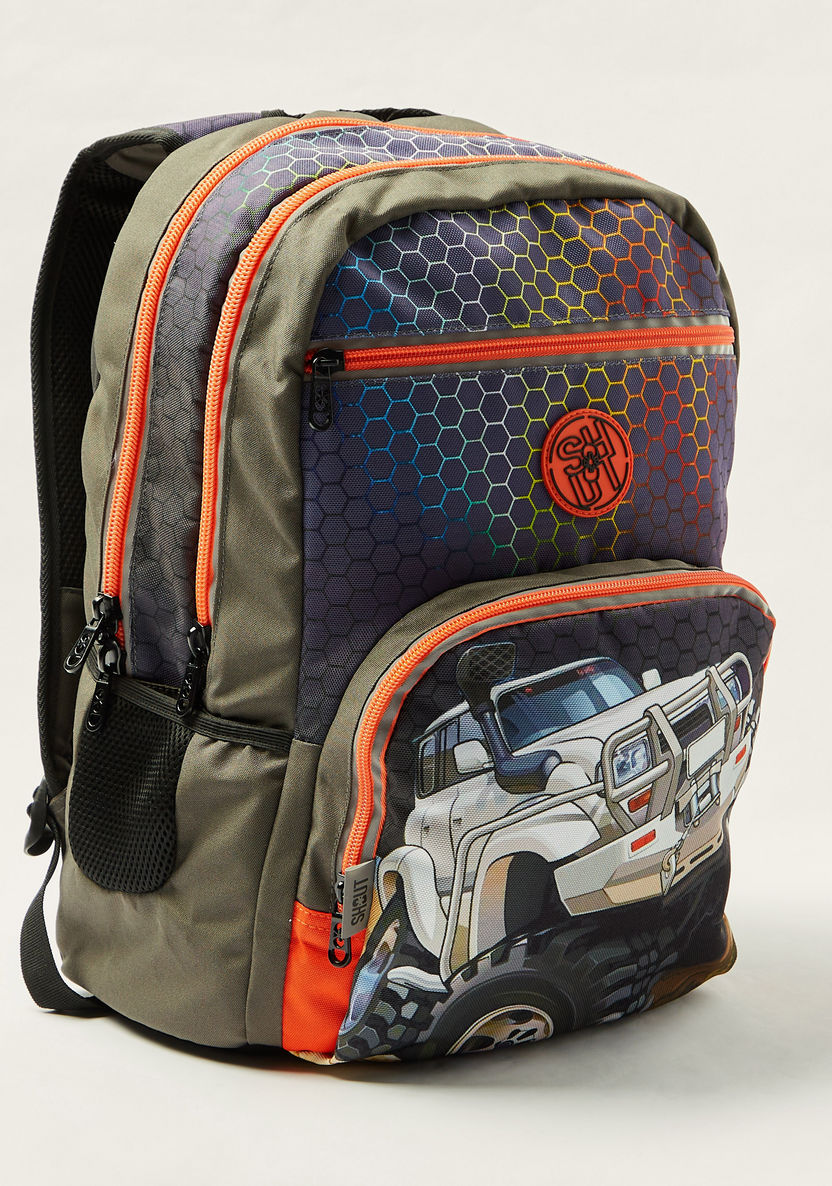 Shout Printed Backpack with Adjustable Shoulder Straps - 18 inches-Backpacks-image-1