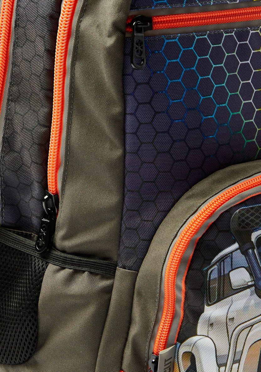 Shout Printed Backpack with Adjustable Shoulder Straps - 18 inches-Backpacks-image-2