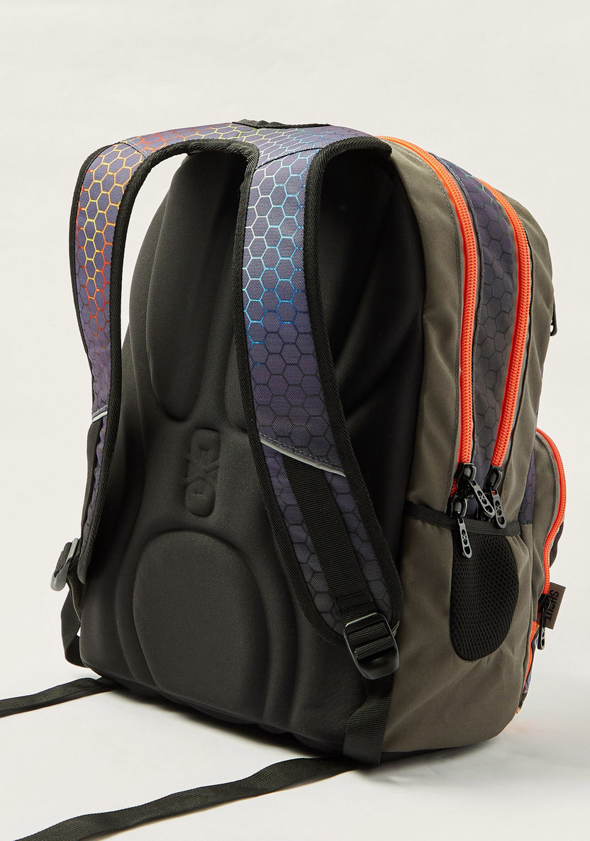 Shout Printed Backpack with Adjustable Shoulder Straps - 18 inches-Backpacks-image-3