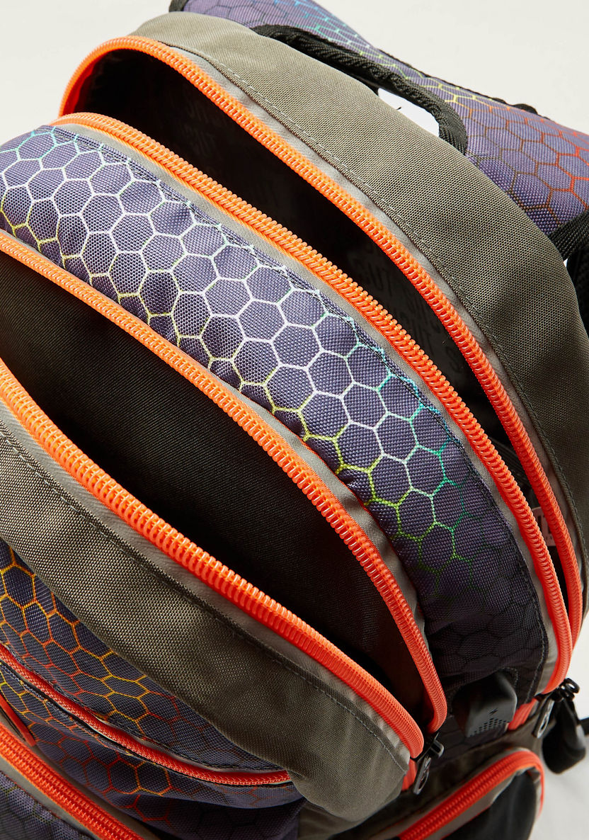 Shout Printed Backpack with Adjustable Shoulder Straps - 18 inches-Backpacks-image-4