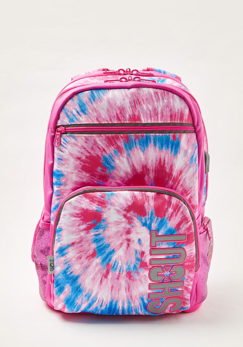 SHOUT Printed Backpack with Zip Closure - 18 inches-Backpacks-image-0
