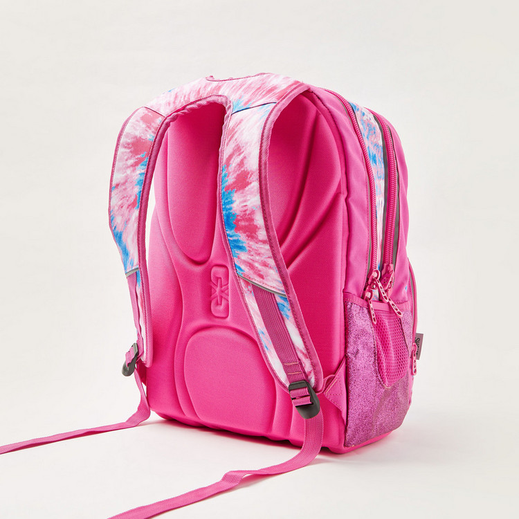SHOUT Printed Backpack with Zip Closure - 18 inches