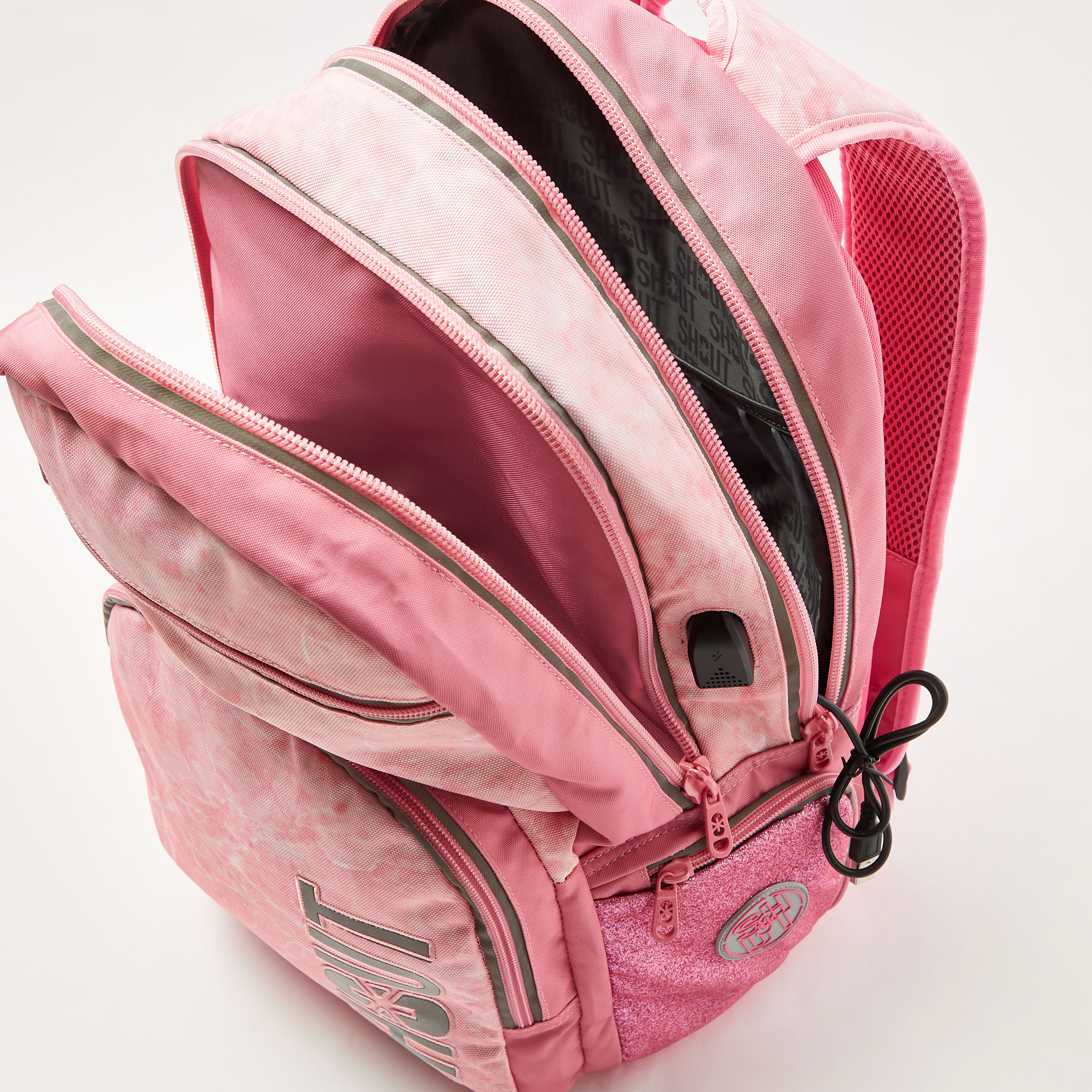 SHOUT Printed Backpack with Zip Closure - 18 inches-school-bagsandbackpacks-backpacks-image-6