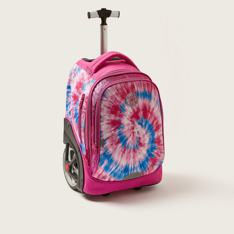 SHOUT Printed Trolley Bag with Retractable Handle - 18 inches