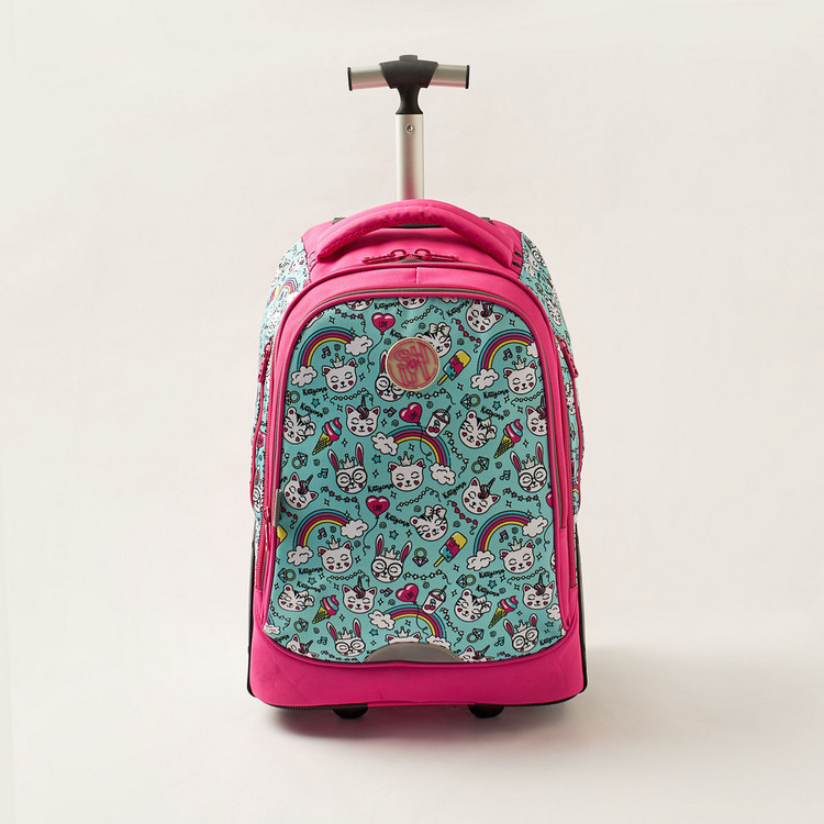 SHOUT Kittycorn Print 18-inch Trolley Bag with Retractable Handle