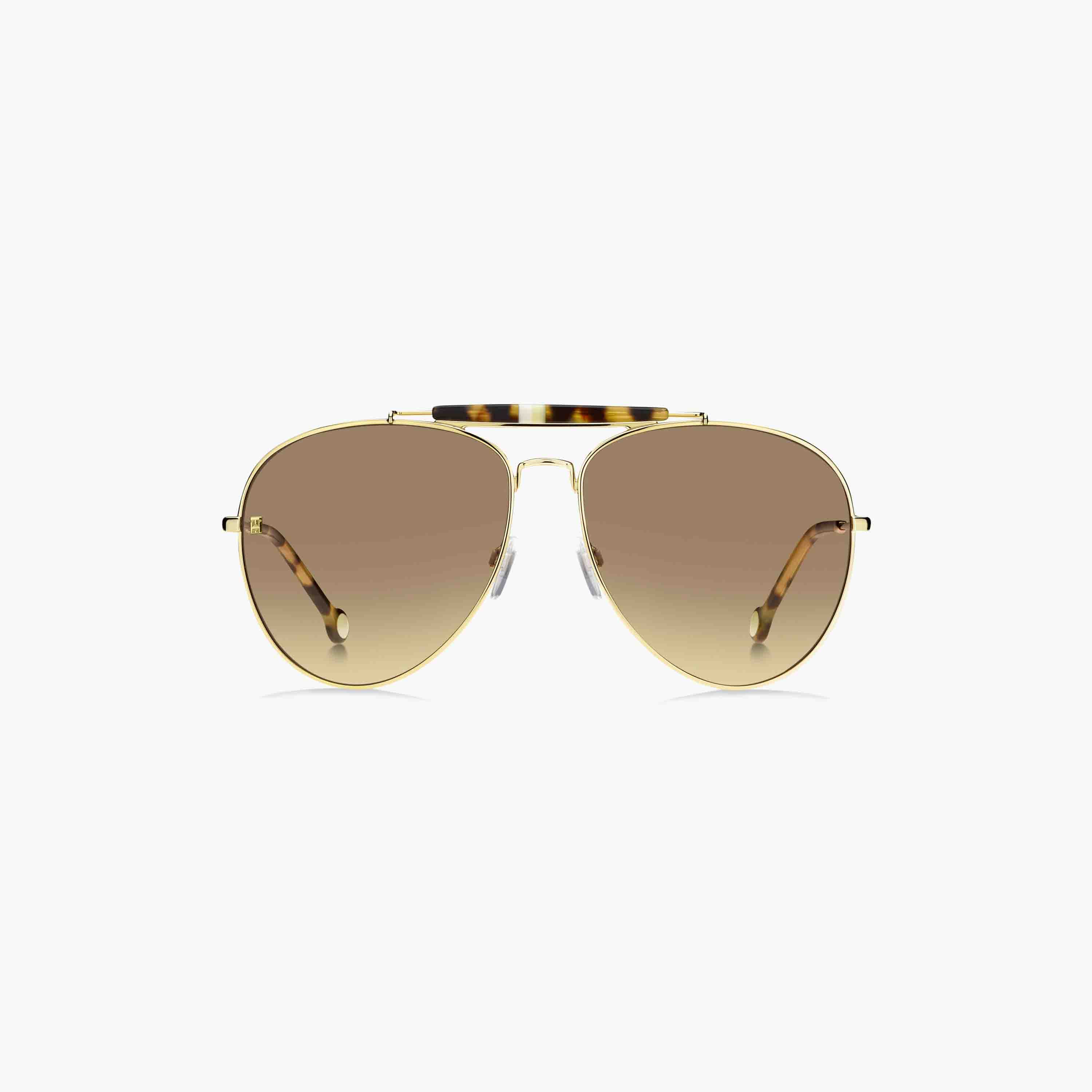 Tommy Hilfiger Women's UV Protected Brown Ochre Lens 61 mm Pilot Sunglasses | 203928-women-sunglasses-image-3
