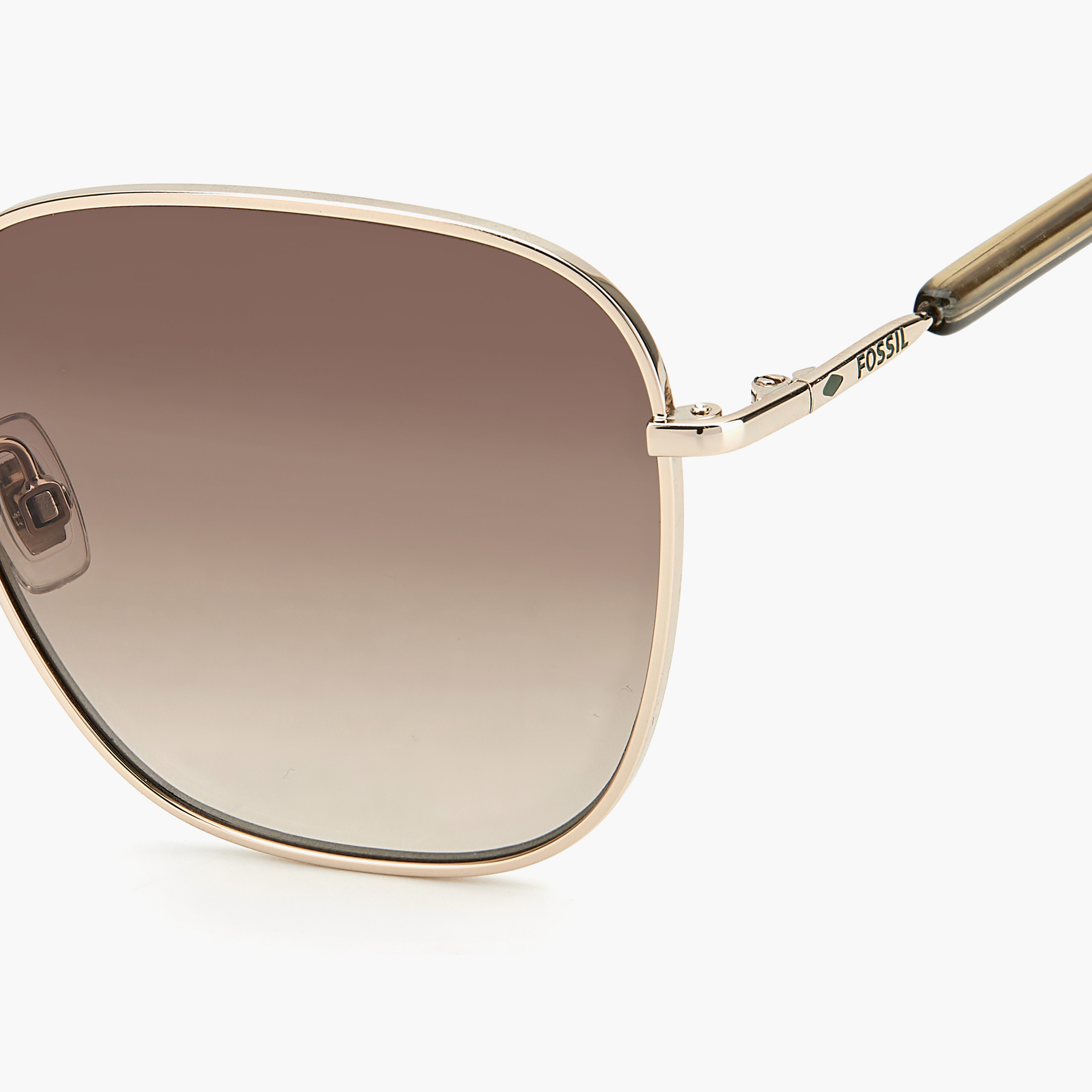Fossil Women's UV Protected Brown Shaded Lens 52 mm Square Sunglasses | 204187-women-sunglasses-image-4