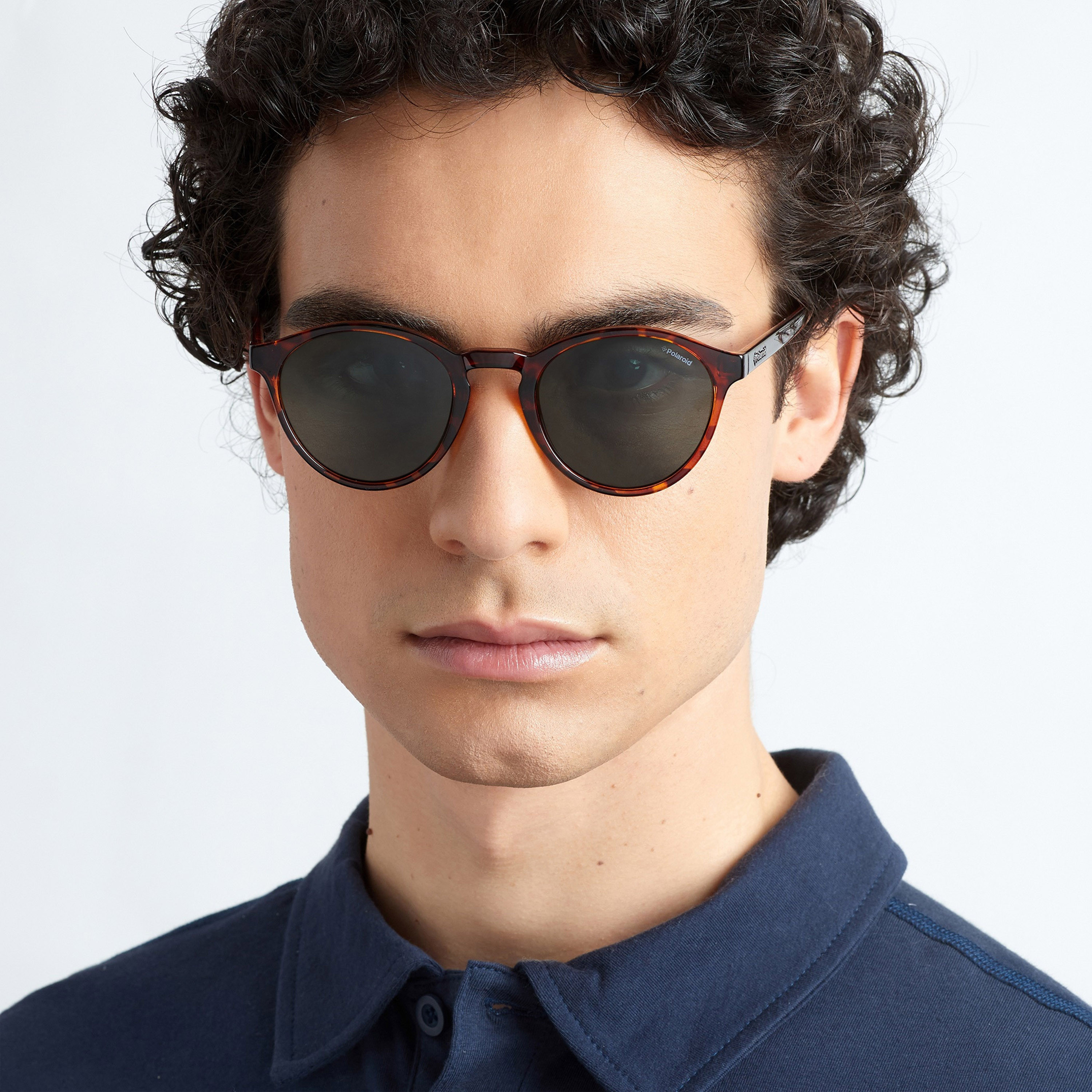 Polaroid Men Green Polarised and UV Protected Lens Round Sunglass-men-sunglasses-image-6