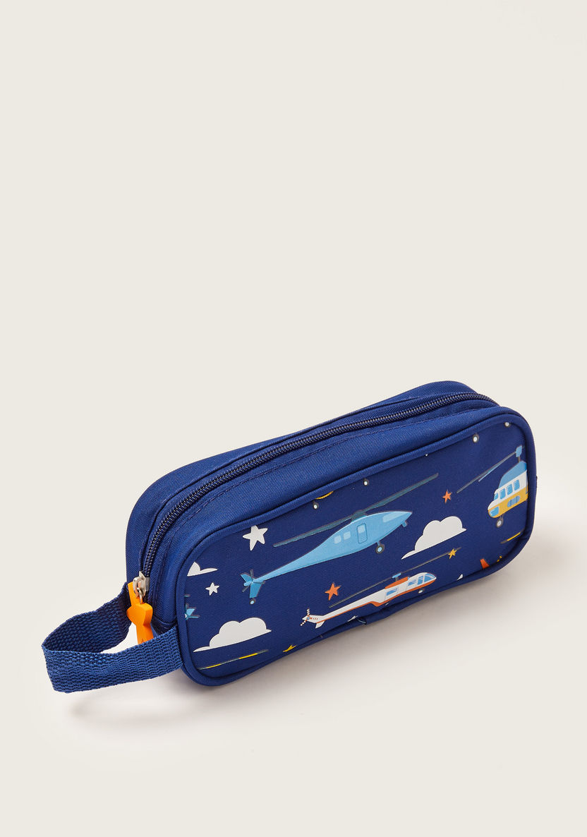 Maricart Helicopter Print Trolley Backpack with Lunch Bag and Pencil Pouch-Trolleys-image-9