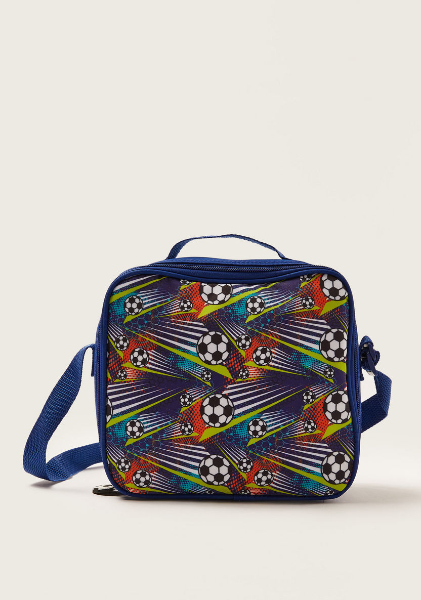 Maricart Football Print Trolley Backpack with Lunch Bag and Pencil Pouch-School Sets-image-6