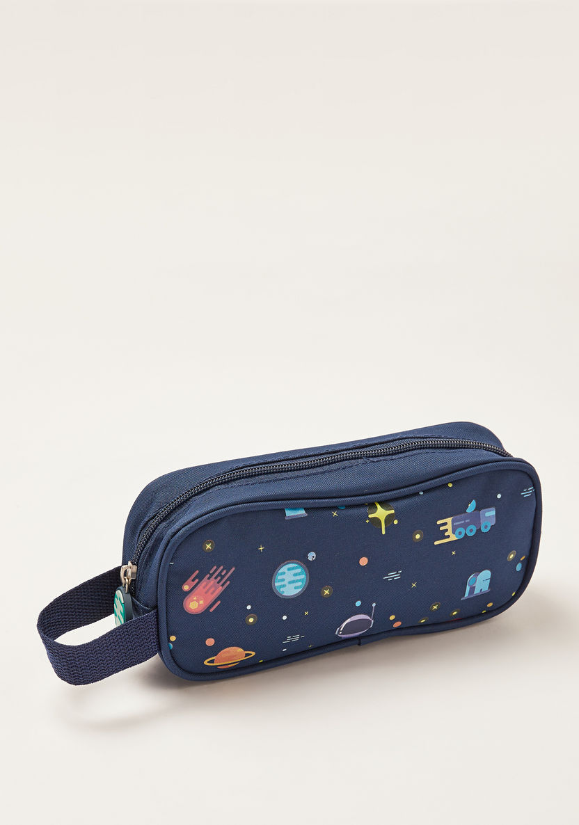 Maricart Space Print Trolley Backpack with Lunch Bag and Pencil Pouch-School Sets-image-9