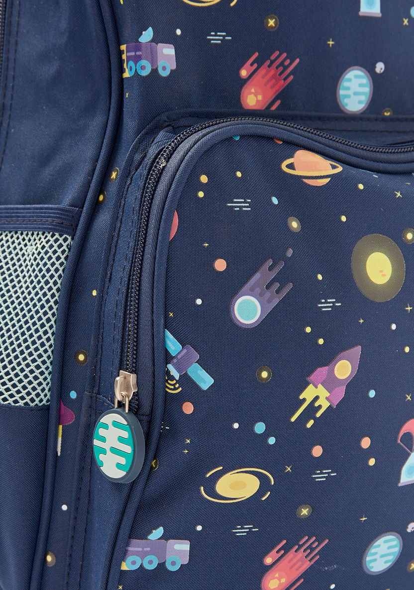 Maricart Space Print Trolley Backpack with Lunch Bag and Pencil Pouch-School Sets-image-3