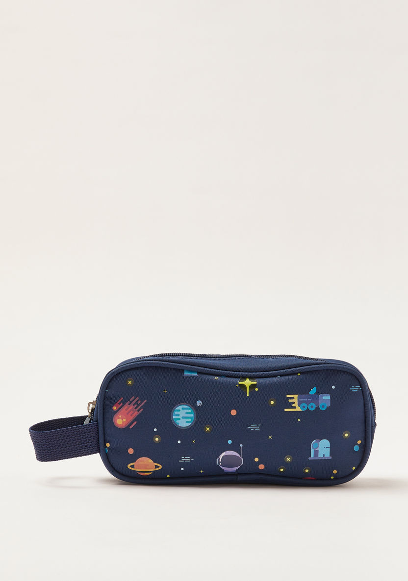 Maricart Space Print Trolley Backpack with Lunch Bag and Pencil Pouch-School Sets-image-8
