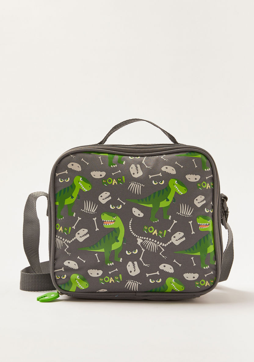 Maricart Dinosaur Print 16-inch Trolley Backpack with Lunch Bag and Pencil Pouch-School Sets-image-7