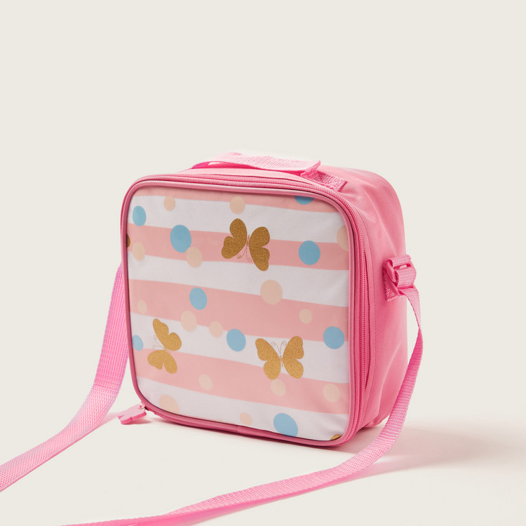 Maricart Printed Trolley Backpack with Lunch Bag and Pencil Case