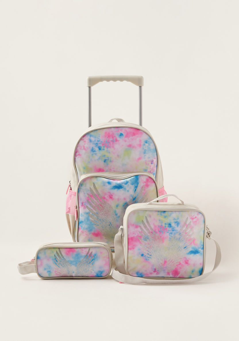 Maricart Printed 16-inch Trolley Backpack with Lunch Bag and Pencil Case-School Sets-image-0