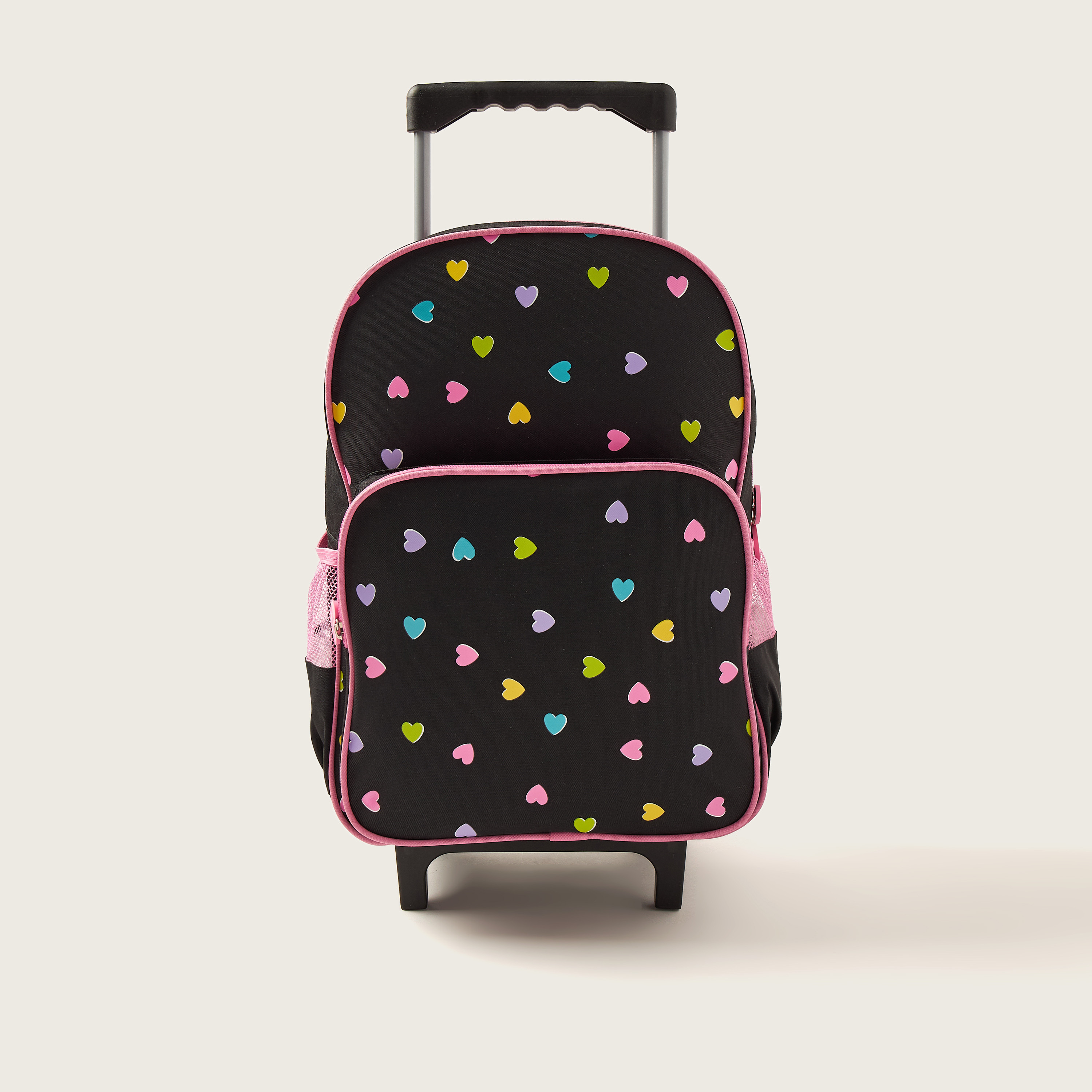 Maricart Heart Print Trolley Backpack with Lunch Bag and Pencil Case-school-bagsandbackpacks-trolleybags-image-2