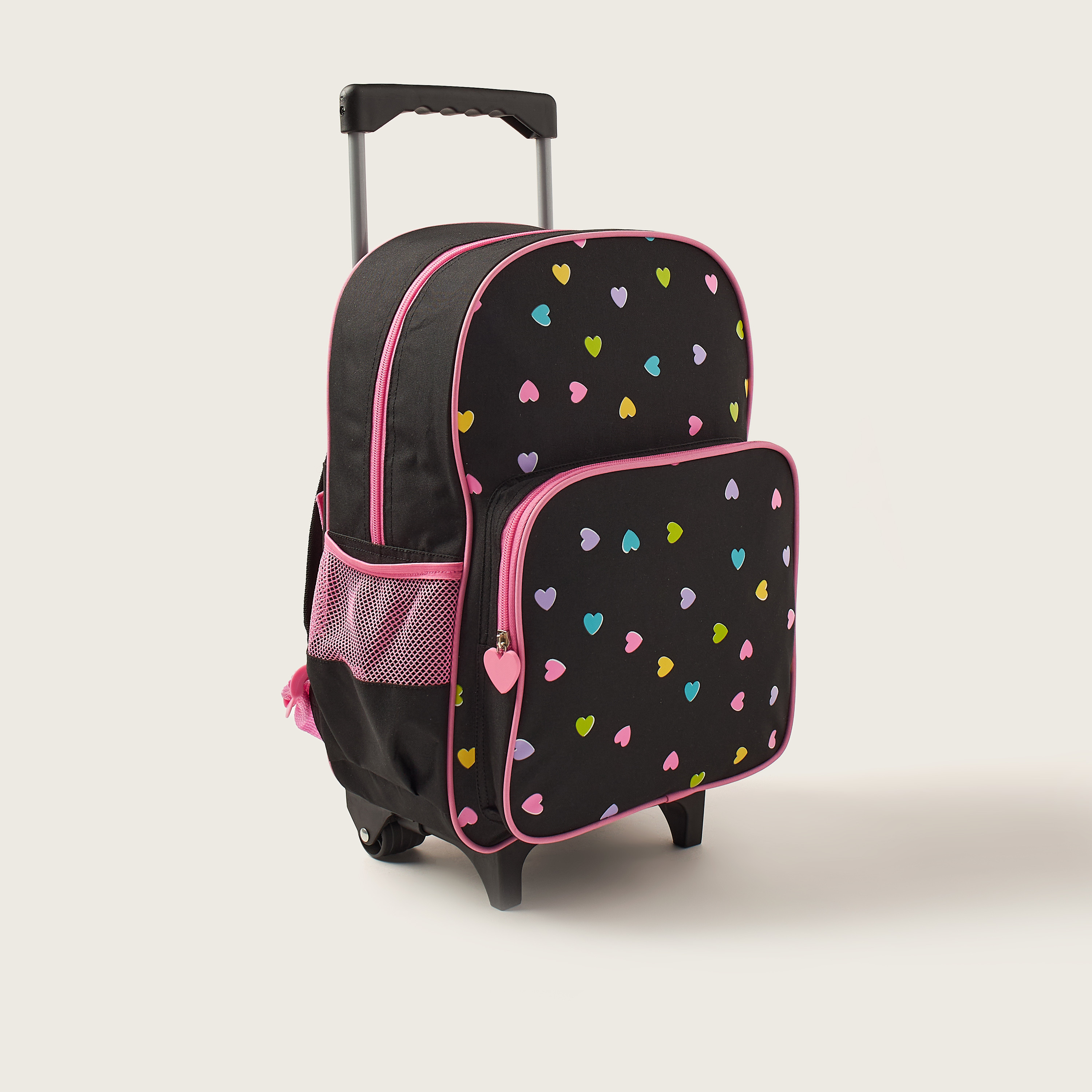 Maricart Heart Print Trolley Backpack with Lunch Bag and Pencil Case-school-bagsandbackpacks-trolleybags-image-3