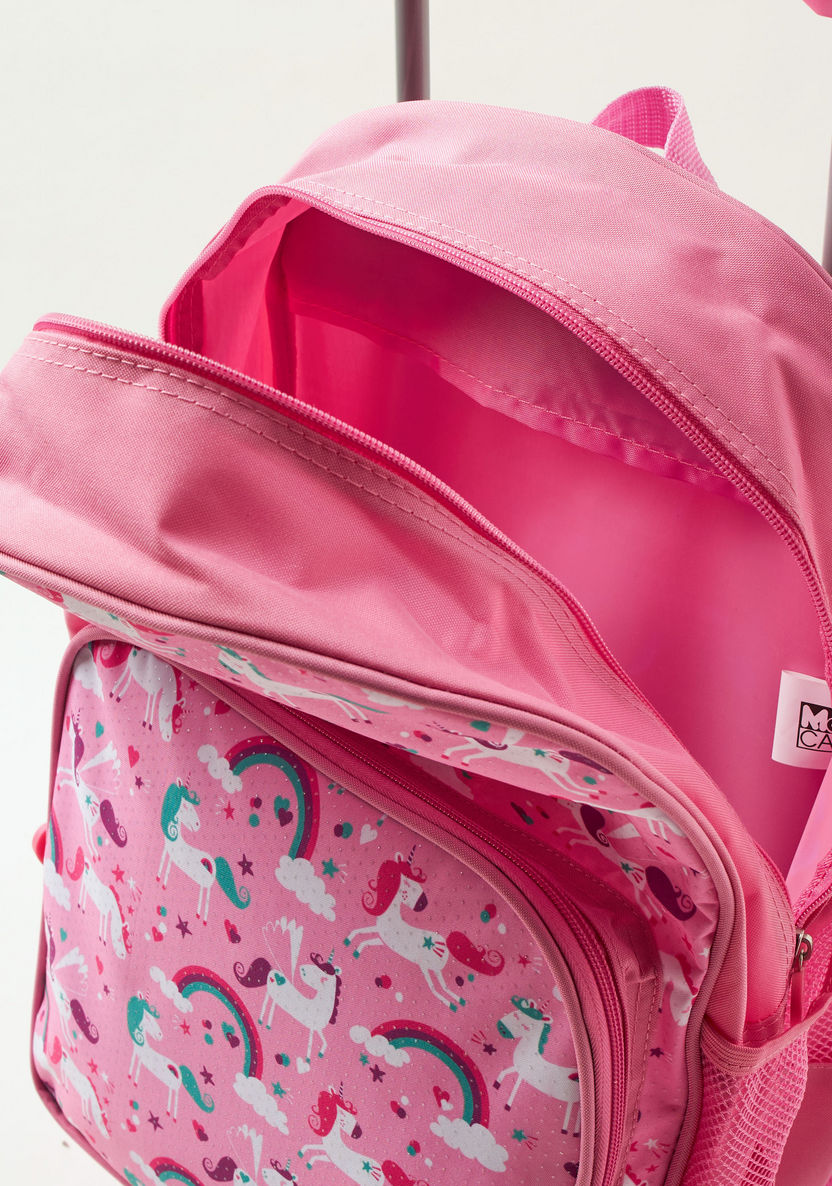 Maricart Unicorn Print Trolley Backpack with Lunch Bag and Pencil Case-School Sets-image-4