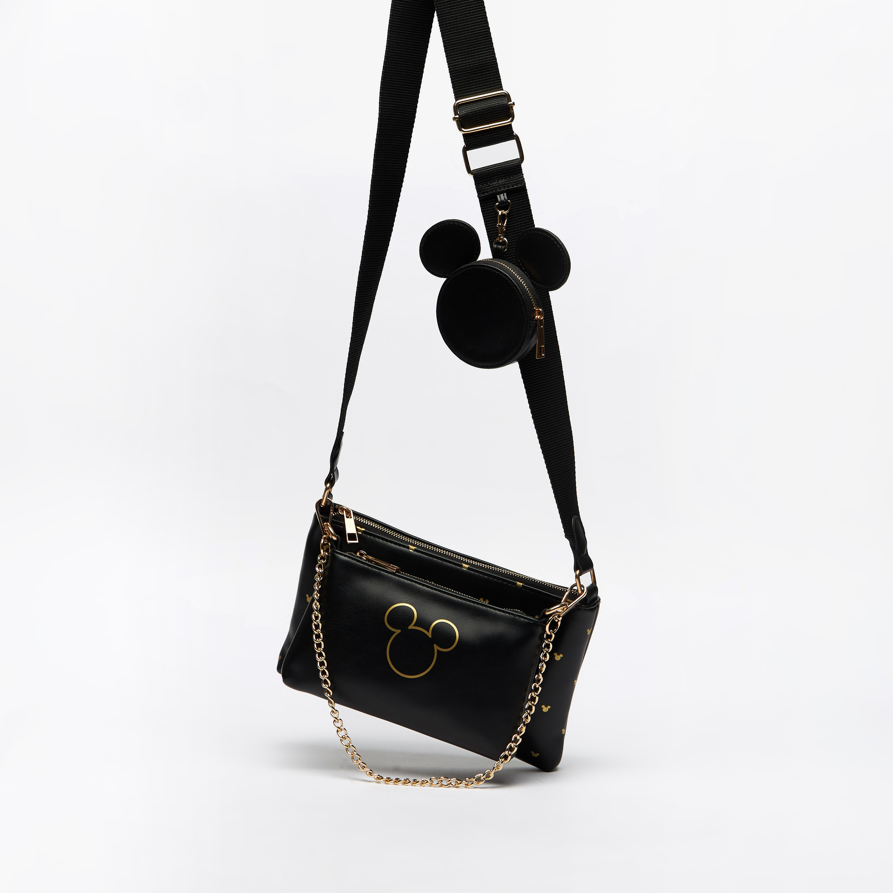 Disney Mickey Mouse Print Crossbody Bag with Coin Purse-women-bagsandwallets-handbags-image-2