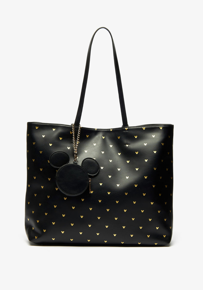 Disney Mickey Mouse Print Shopper Bag with Double Handles-Women%27s Handbags-image-0