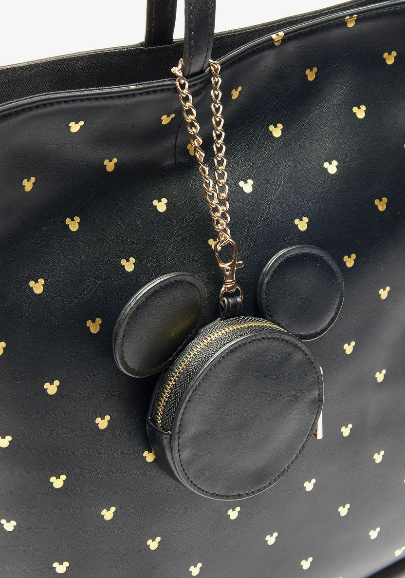 Disney Mickey Mouse Print Shopper Bag with Double Handles-Women%27s Handbags-image-2