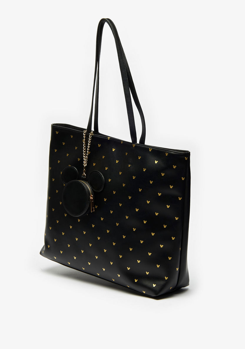 Disney Mickey Mouse Print Shopper Bag with Double Handles-Women%27s Handbags-image-3