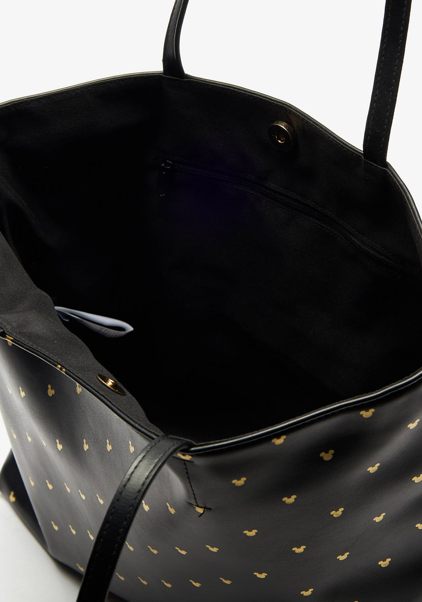 Disney Mickey Mouse Print Shopper Bag with Double Handles-Women%27s Handbags-image-4