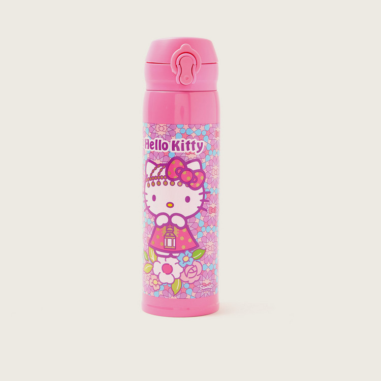 Sanrio Hello Kitty Print Water Bottle with Spout and Clip Lock Closure