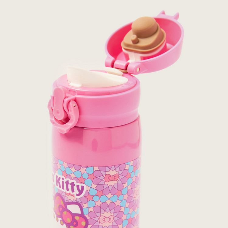 Sanrio Hello Kitty Print Water Bottle with Spout and Clip Lock Closure