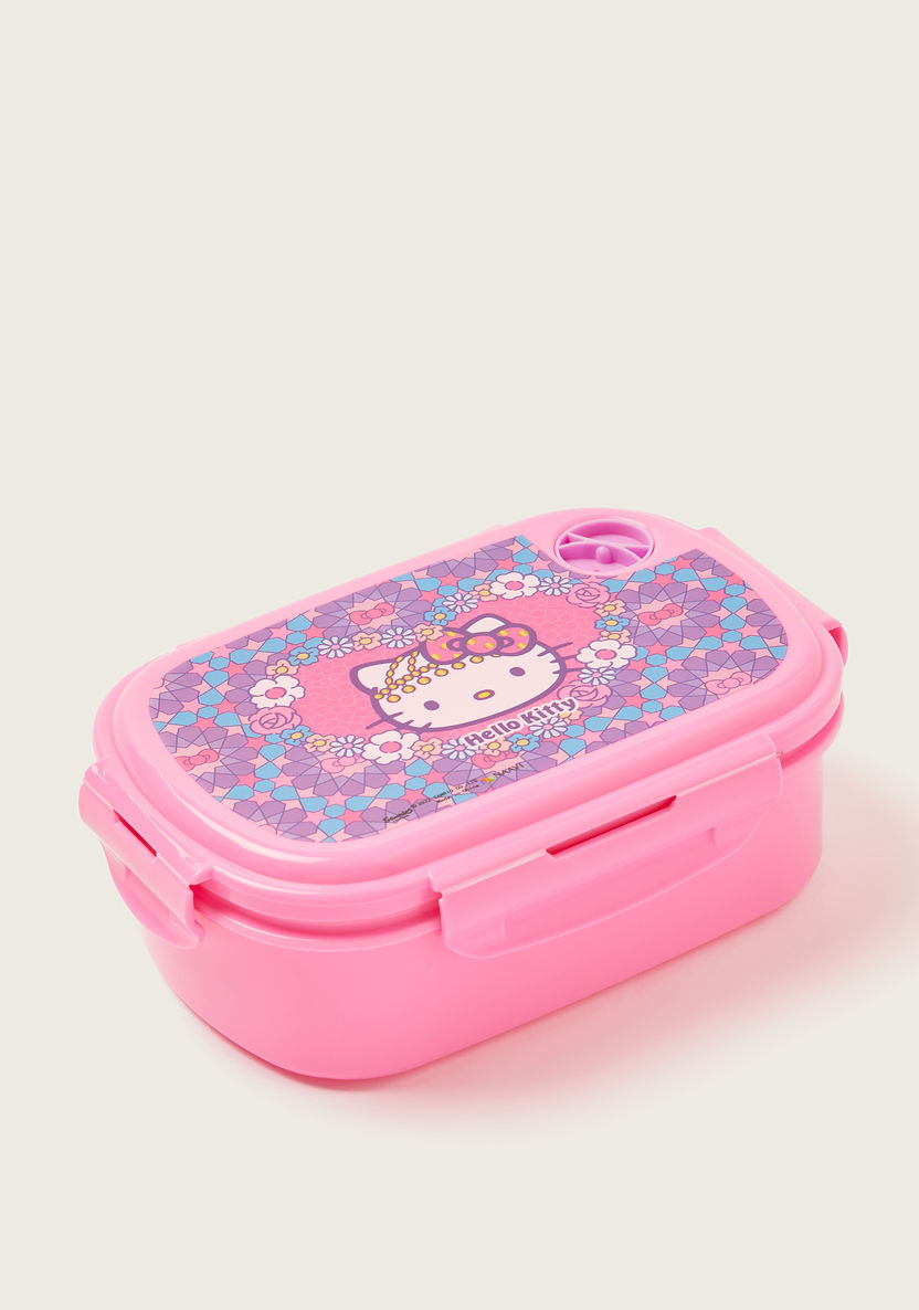 Sanrio Hello Kitty Print Lunch Box with Clip Lock Lid-Lunch Boxes-image-1
